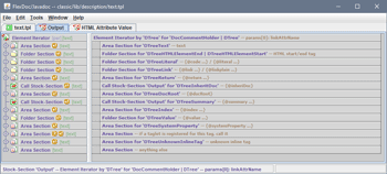 text.tpl - “Output” stock-section