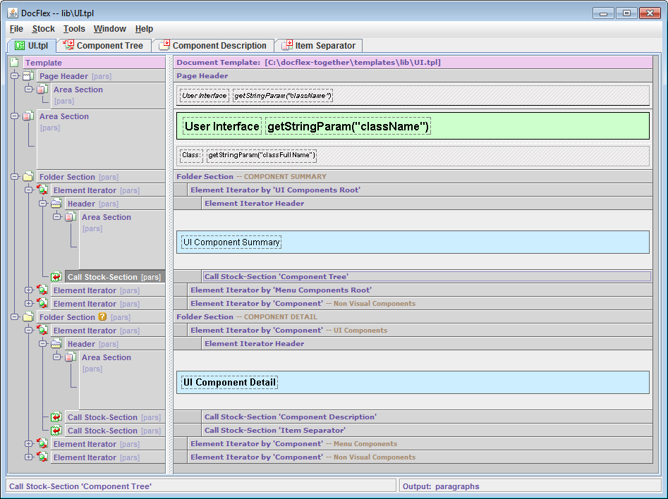 Call Stock-Section (demo)